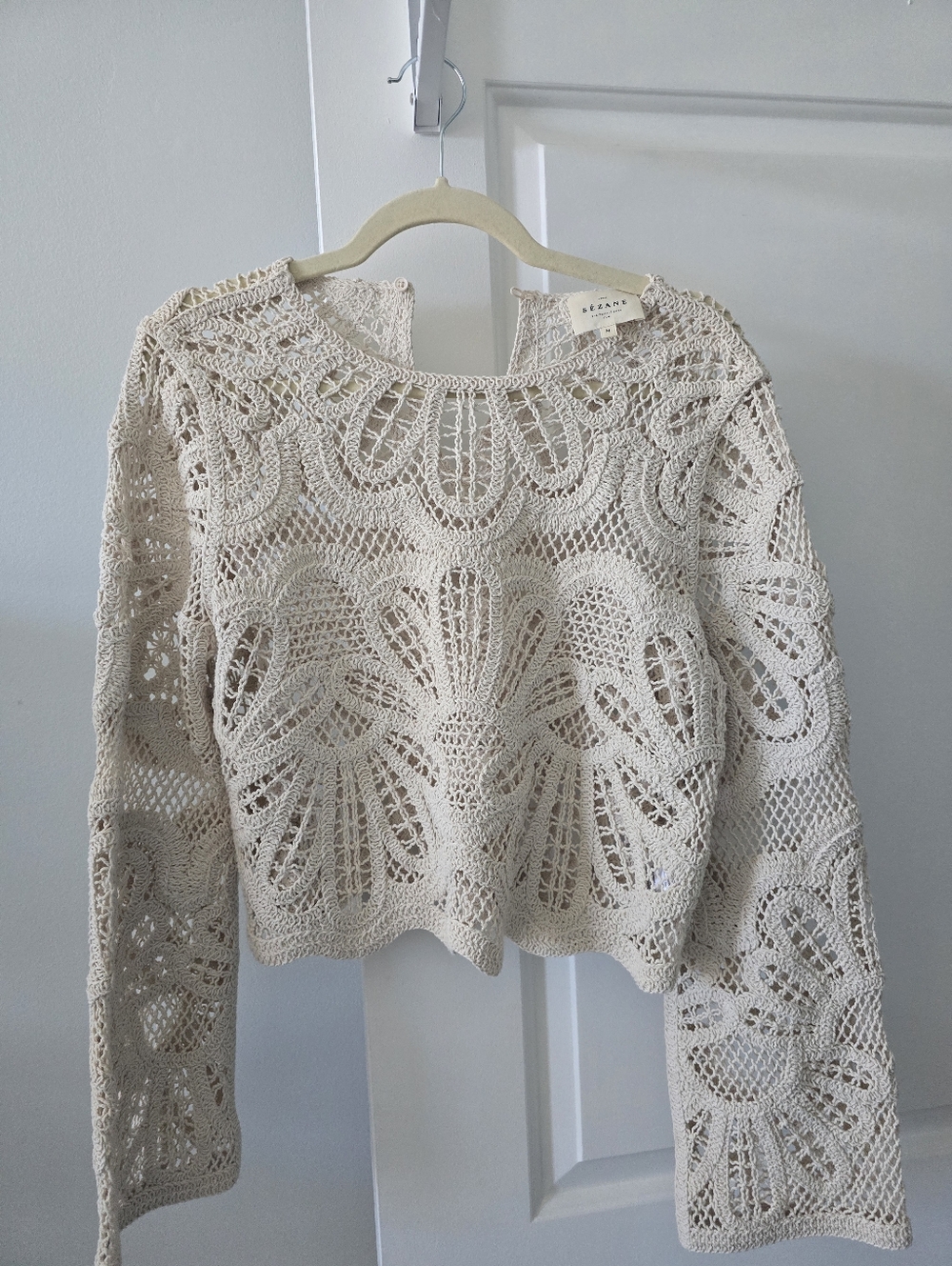 Sezane Olie Blouse Ecru - Size M